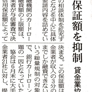 カードローン保証額を抑制