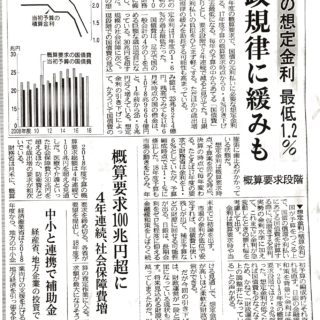 国債費、ひとまず軽く　予算の総低金利　最低1.2%