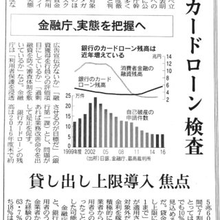 銀行カードローン検査　金融庁、実態を把握へ　貸出上限導入焦点