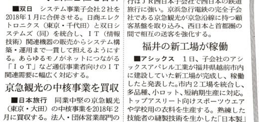 双日　システム子会社２社を合併